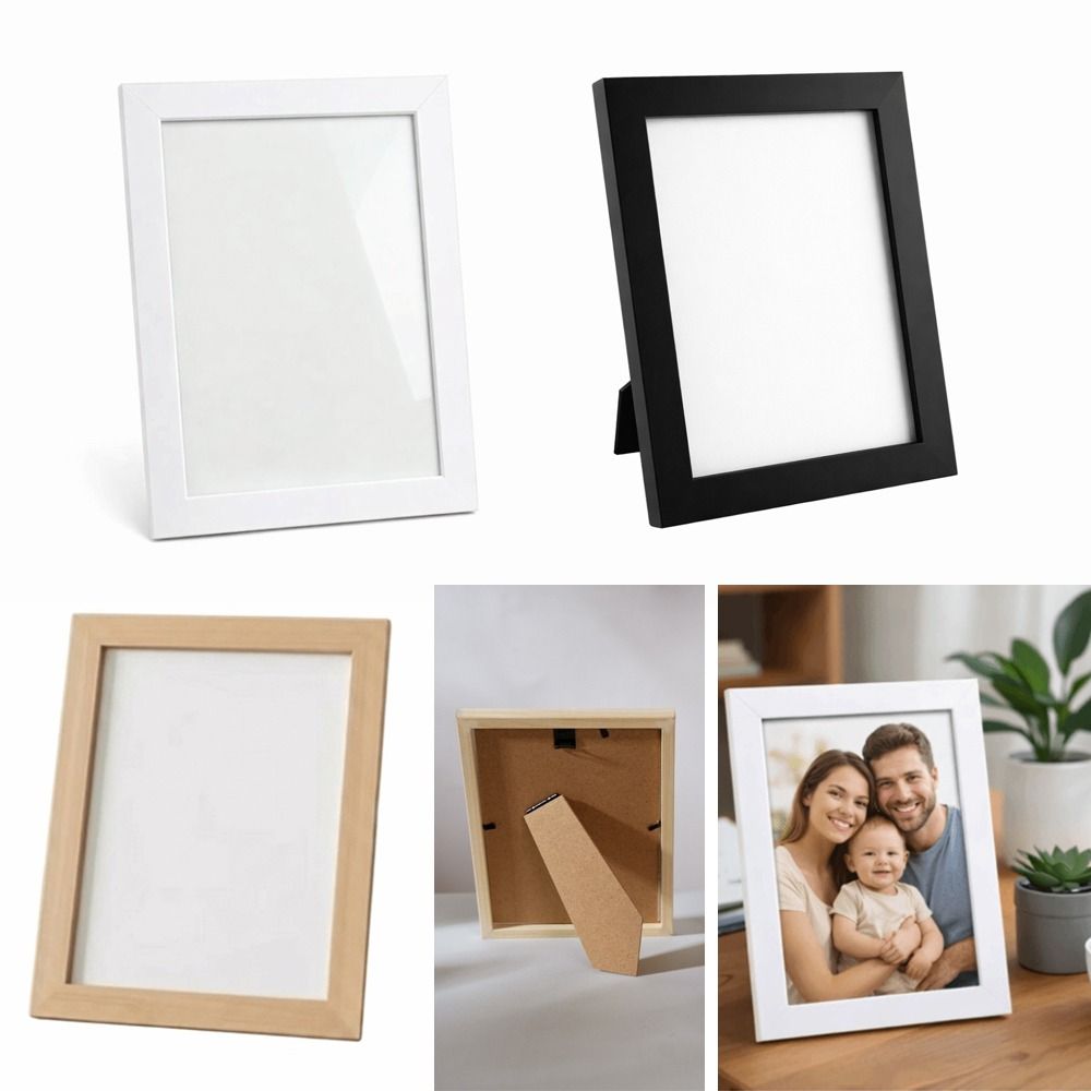 Bamboo Photo Frame - 新しい5/7/8インチ木製フォトフレーム シャドーボックス 壁飾り 写真展示フレーム 植物標本ホルダー ギャラリーウォール