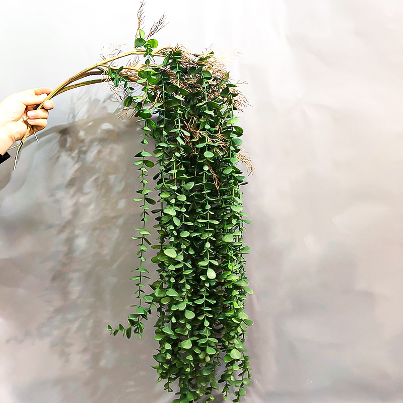 Rattan Plant Basket - 104 センチメートル偽ユーカリ籐人工植物つるプラスチック木の枝壁掛け葉家庭菜園屋外結婚式の装飾