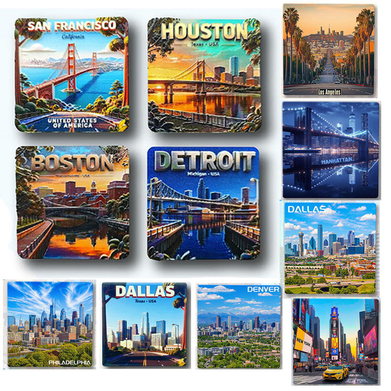 Home Decor Houston - アメリカの冷蔵庫用マグネット ダラス ボストン ヒューストン デトロイト フィラデルフィア