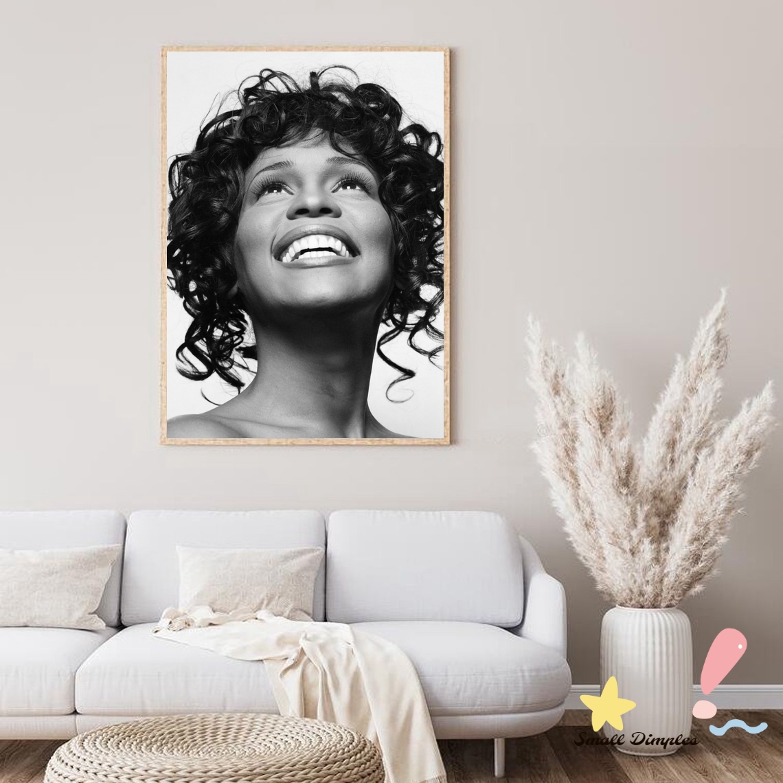 Home Decor Houston - ホイットニーハウストンミュージックスターポスター、キャンバスアートプリント、家の装飾、壁画、フレームなし