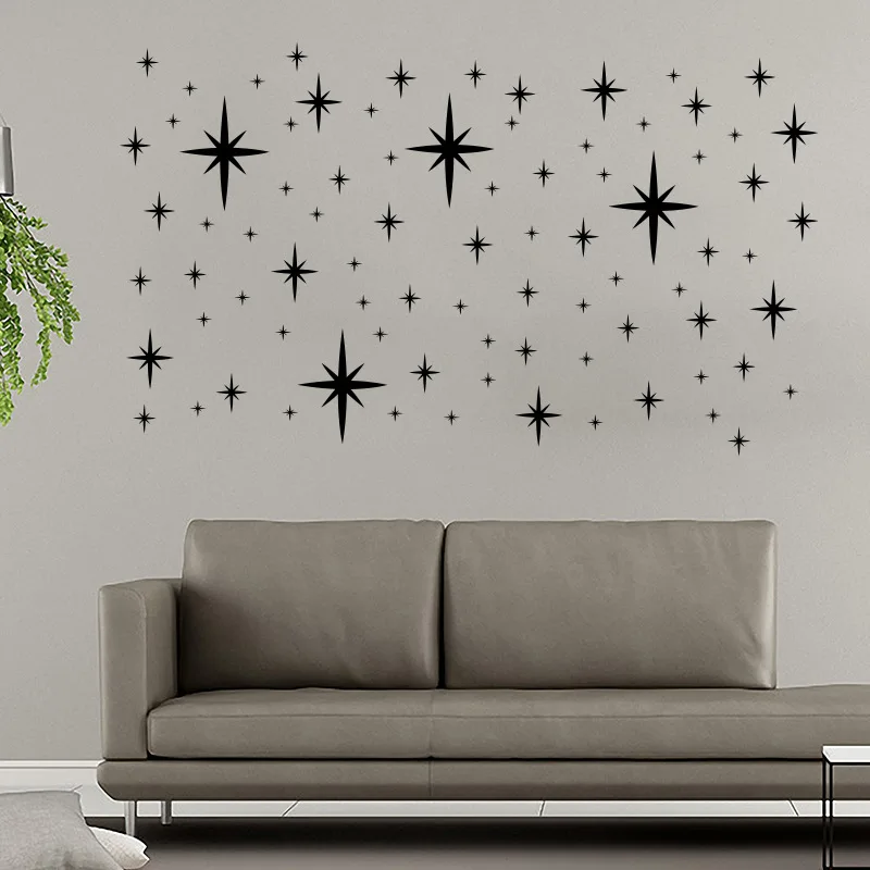 Home Decor Mirror - 3D星型アクリルミラーデカールセット（壁用、防水、自己粘着、モダンな家の装飾、多サイズ、多用途タイルデコレーション）