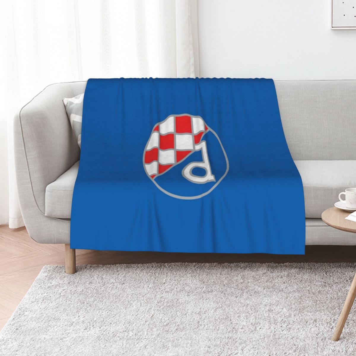 Home Decor Zagreb - ディナモ・ザグレブ・フットボールクラブのスローケット、柔らかいベッド用大型装飾ソファ用装飾スローケット、旅行用キルトブランケット