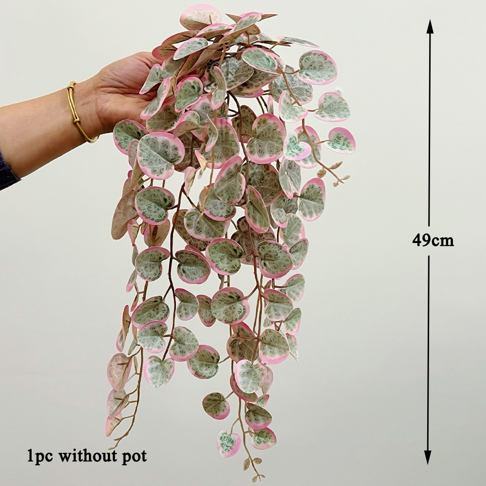 人工ユーカリの葉,偽のつる植物,壁の植物,結婚式のための籐, - Rattan Plant Basket のレビューと価格
