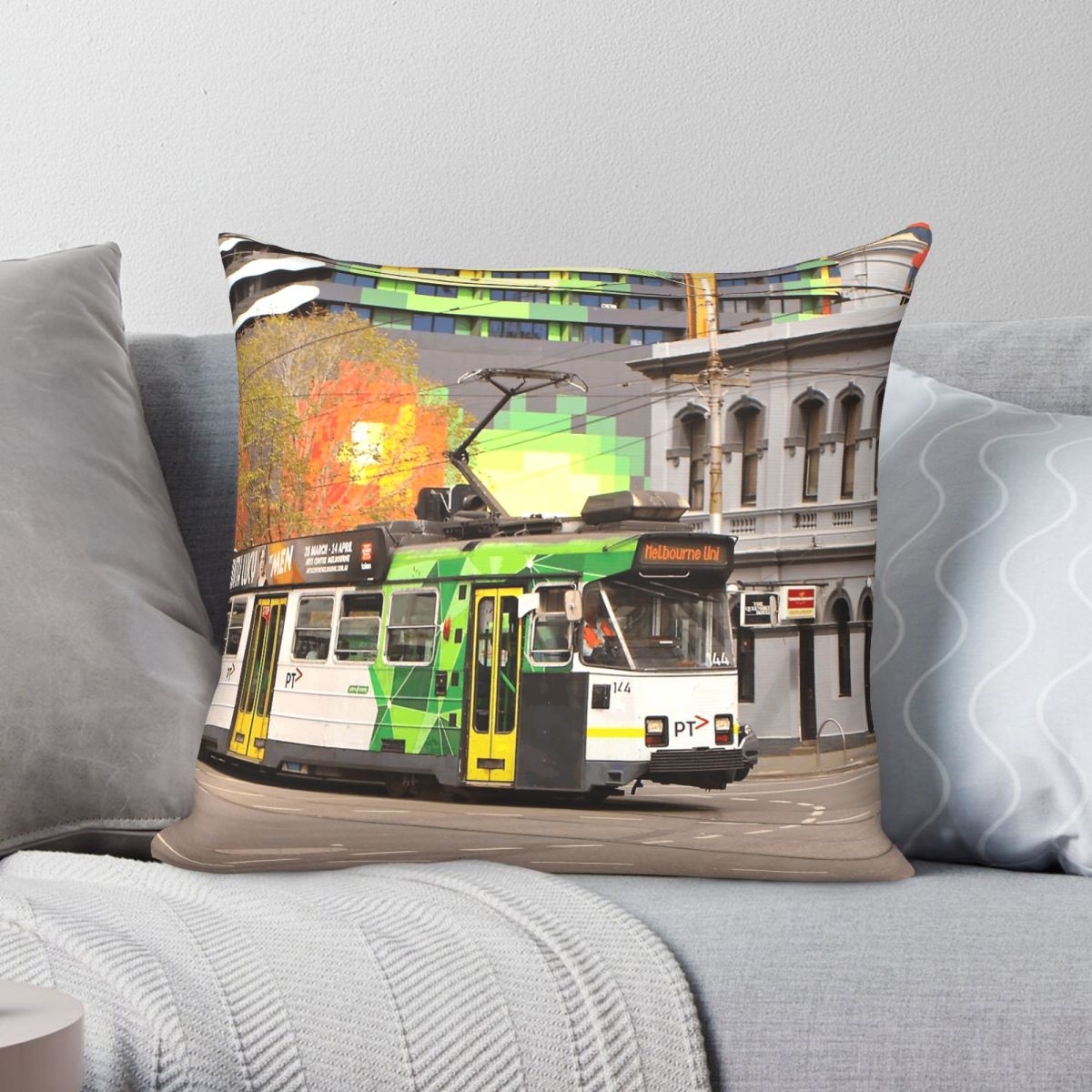 メルボルントラムスワンストンストリート枕カバー ポリエステル - Home Decor Melbourne のレビューと価格