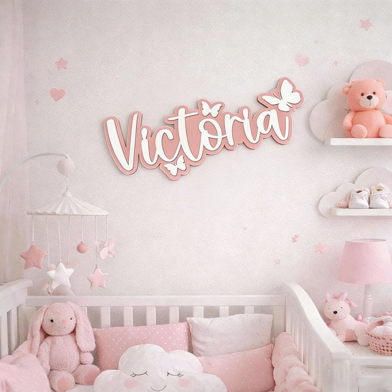 1個入りカスタム漫画蝶名入り木製ネームプレート、ホームルーム - Home Decor Inspo のレビューと価格