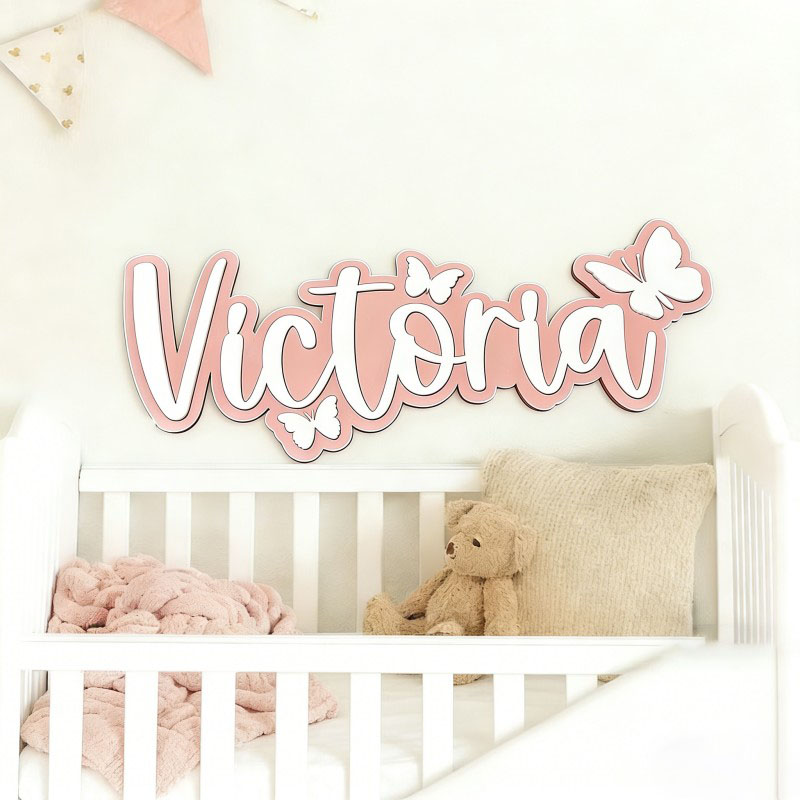 1個入りカスタム漫画蝶名入り木製ネームプレート、ホームルーム - Home Decor Inspo のレビューと価格