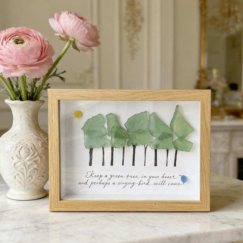 デスクトップフォトフレーム、手作りシーグラスツリーウォールア - Bamboo Photo Frame のレビューと価格