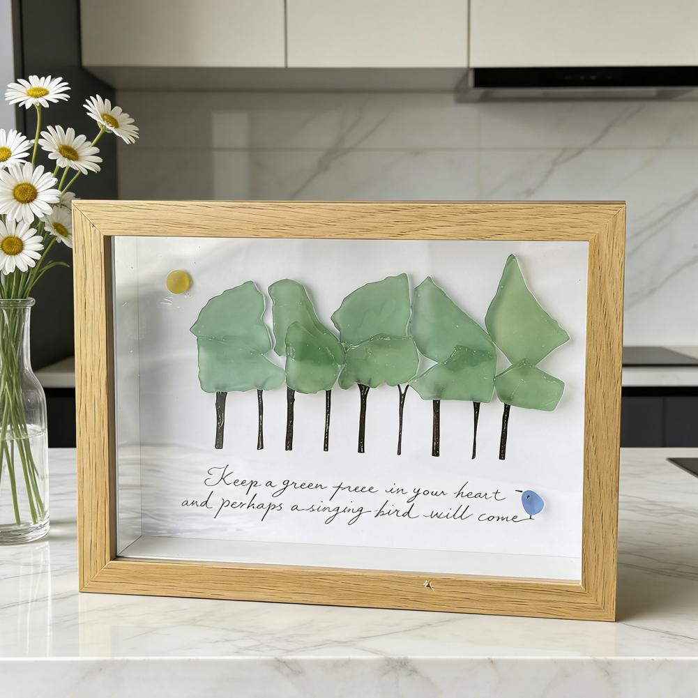 デスクトップフォトフレーム、手作りシーグラスツリーウォールア - Bamboo Photo Frame のレビューと価格