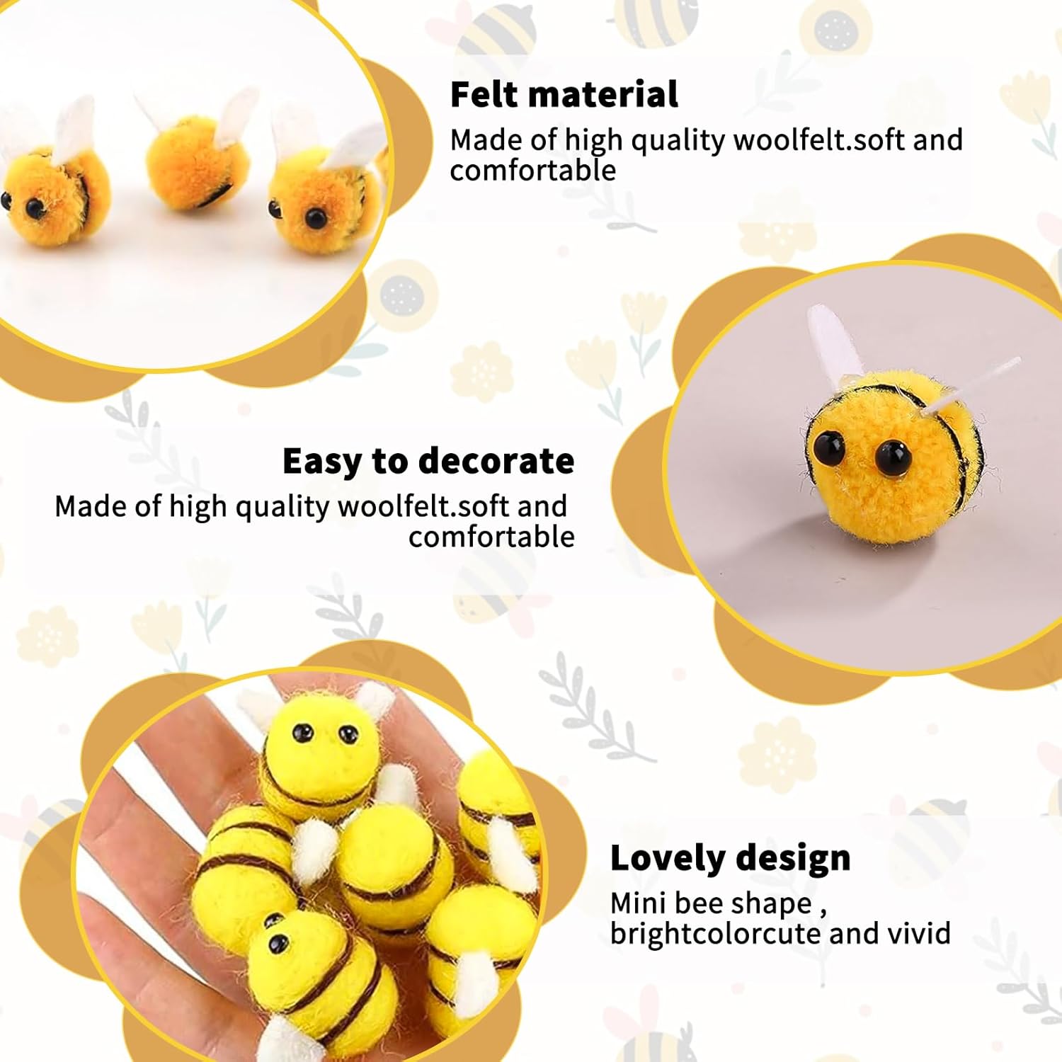 20 個蜂ポンポン毛玉ポリエステル子供頭飾り結婚式の置物パー - Home Decor Ikea のレビューと価格
