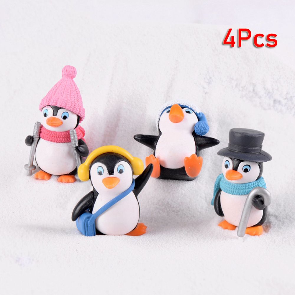 4 個かわいい漫画ペンギンキャラクターおもちゃプレイセットミ - Home Decor Ikea のレビューと価格