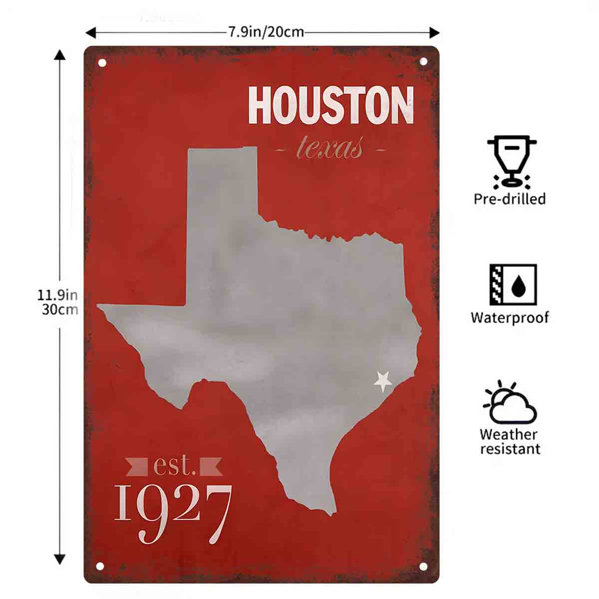 2D フラット 1 個 「ヒューストン テキサス マップ エ - Home Decor Houston のレビューと価格