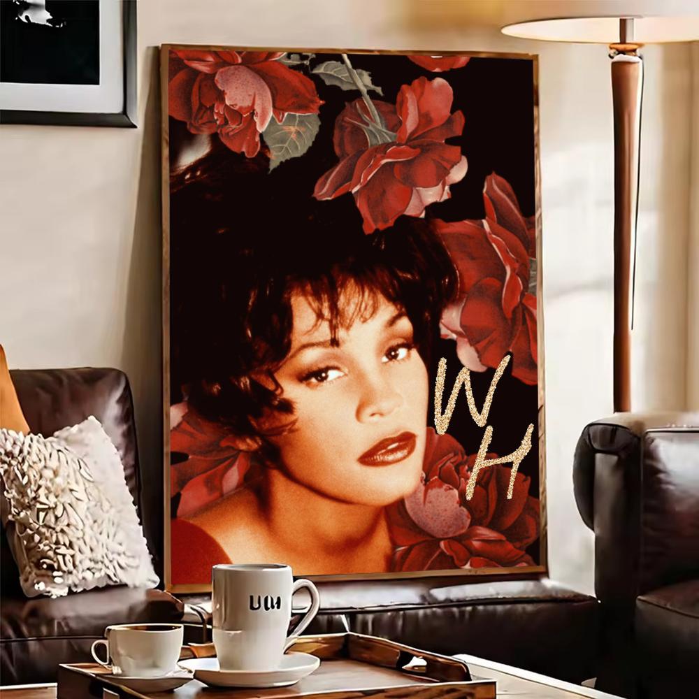 W-ホイットニー・ヒューストン ポスター HD 粘着式ウォー - Home Decor Houston のレビューと価格