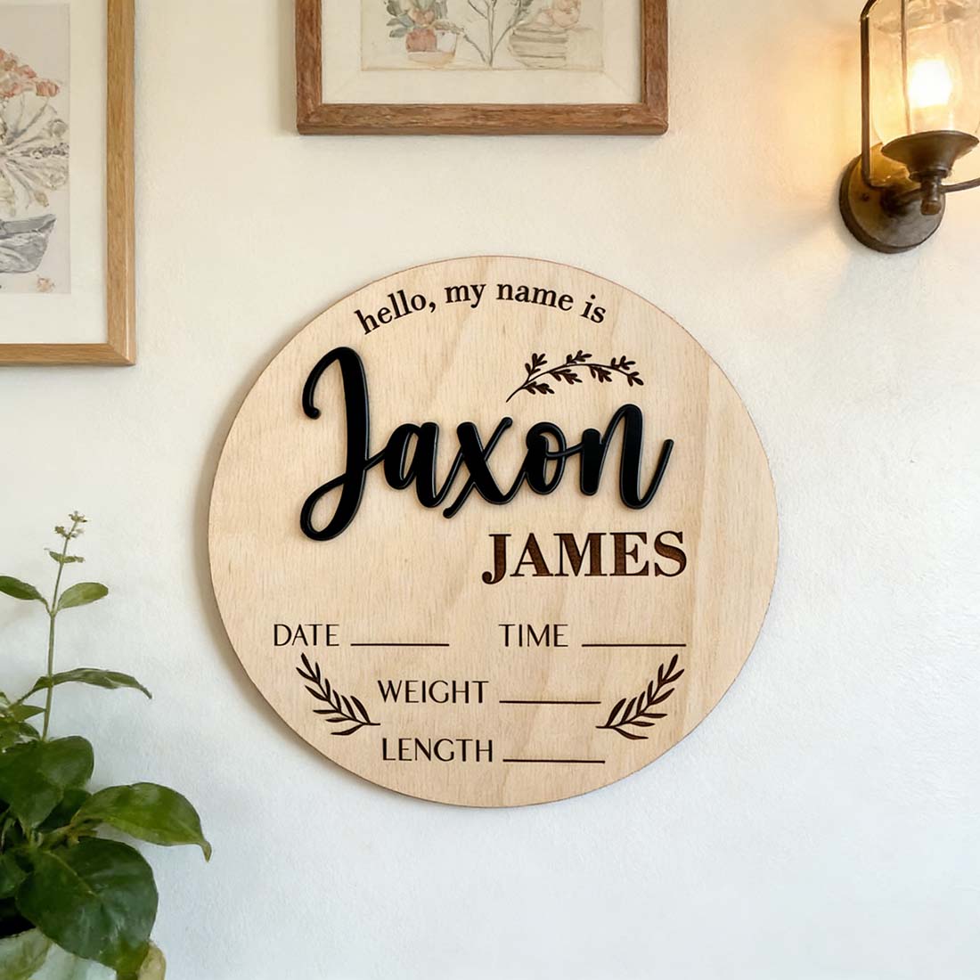 1個入りカスタムベビーアナウンスメントサイン木製名札、ホーム - Home Decor Inspo のレビューと価格