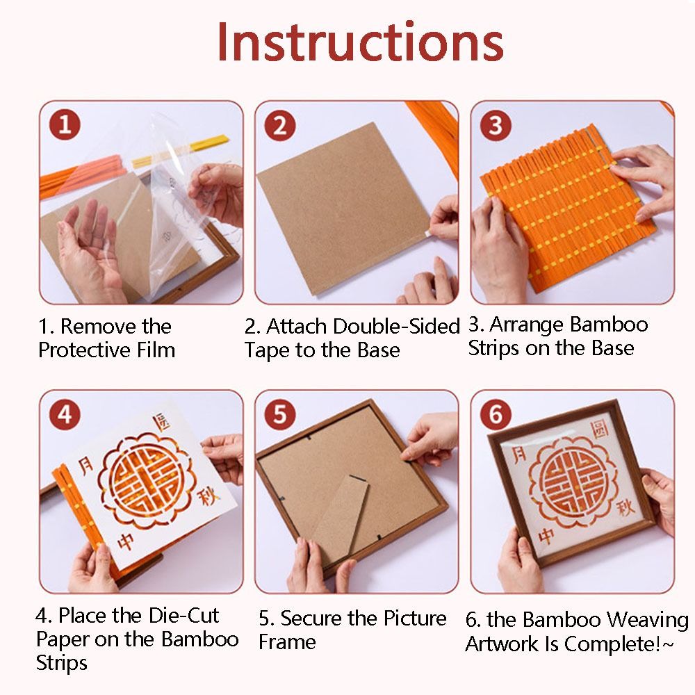 レトロ中秋節ギフト DIY 手作り中秋節竹絵画フォトフレーム - Bamboo Photo Frame のレビューと価格