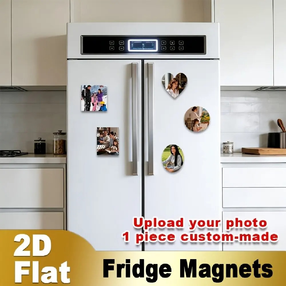 カスタム写真冷蔵庫マグネット 2D フラットパーソナライズさ - Home Decor Inspo のレビューと価格