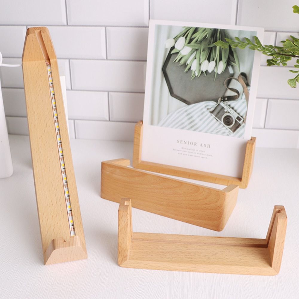 暖かい光の木製ライト付きベース 滑り止めUSBプラグインLE - Bamboo Photo Frame のレビューと価格