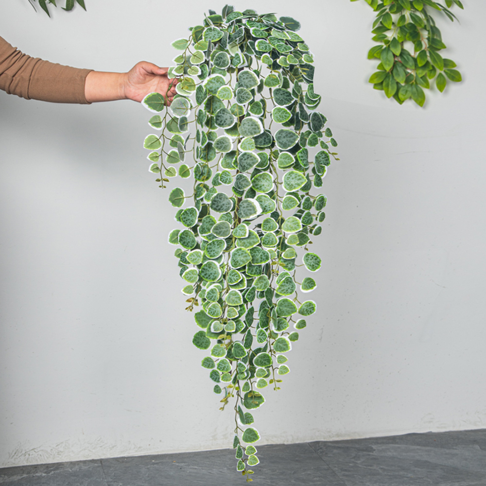 60-80 センチメートル人工つる熱帯ユーカリ植物プラスチッ - Rattan Plant Basket のレビューと価格