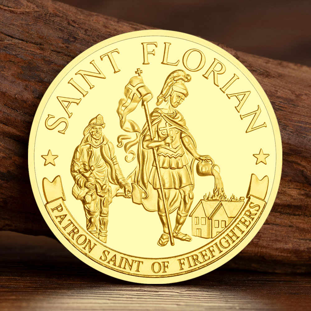 米国ヒューストン消防署金メッキ記念硬貨聖フロリアン記念硬貨家 - Home Decor Houston のレビューと価格