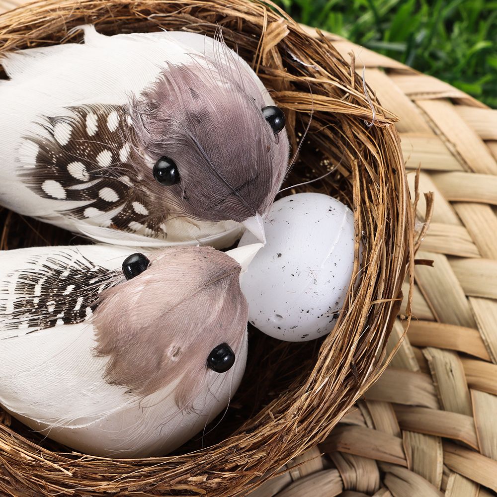 1 セットシミュレーション鳥現実的な羽の鳥の巣鳥の卵人工クラ - Home Decor Ikea のレビューと価格