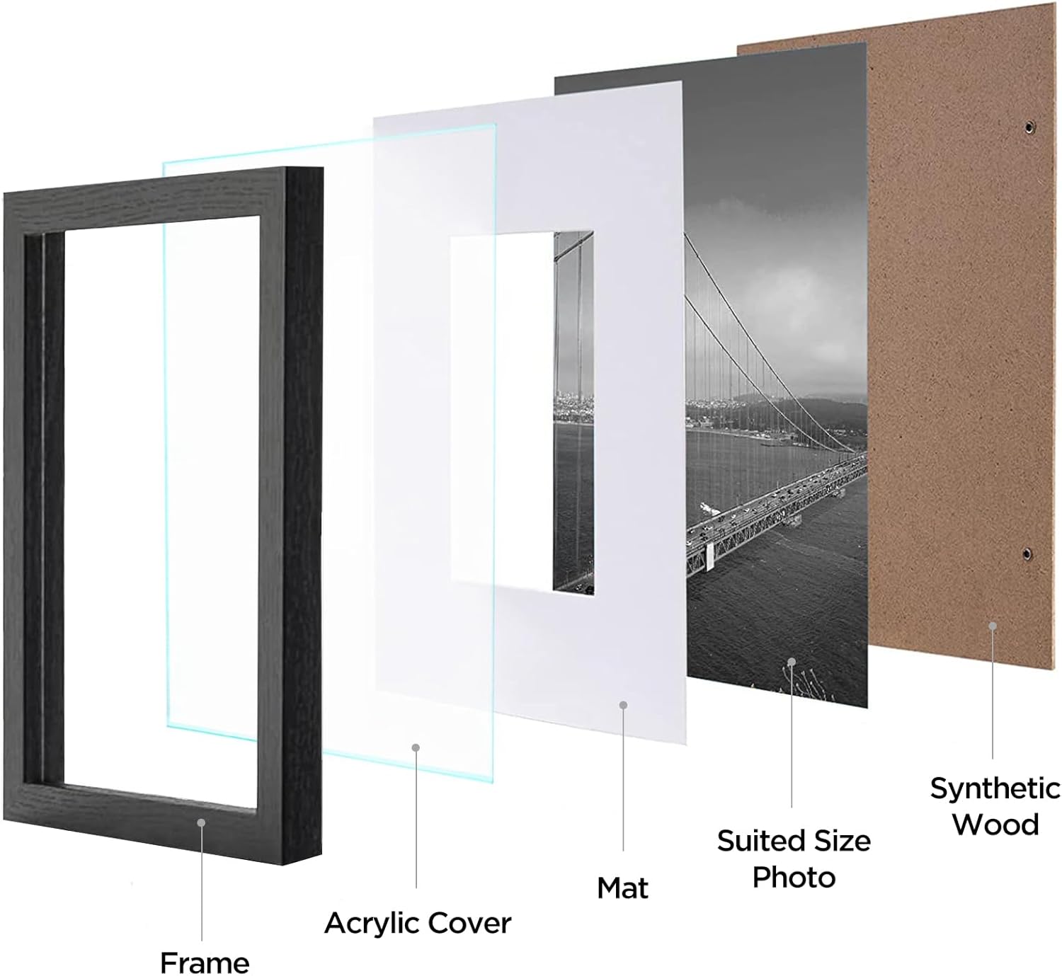 12x12インチ写真フレーム9個セット クラシックギャラリー - Bamboo Photo Frame のレビューと価格