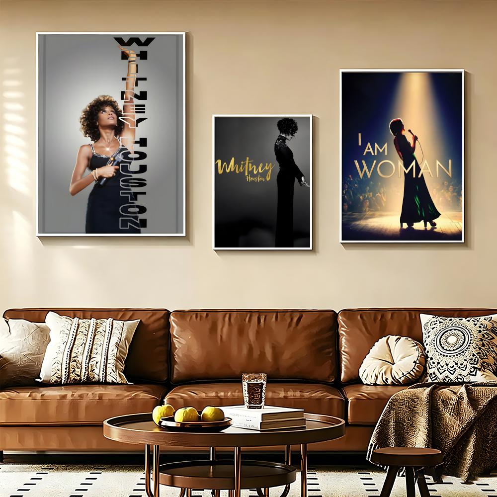 音楽 W-ウィティニー H-ヒューストン ポスター 粘着紙プ - Home Decor Houston のレビューと価格