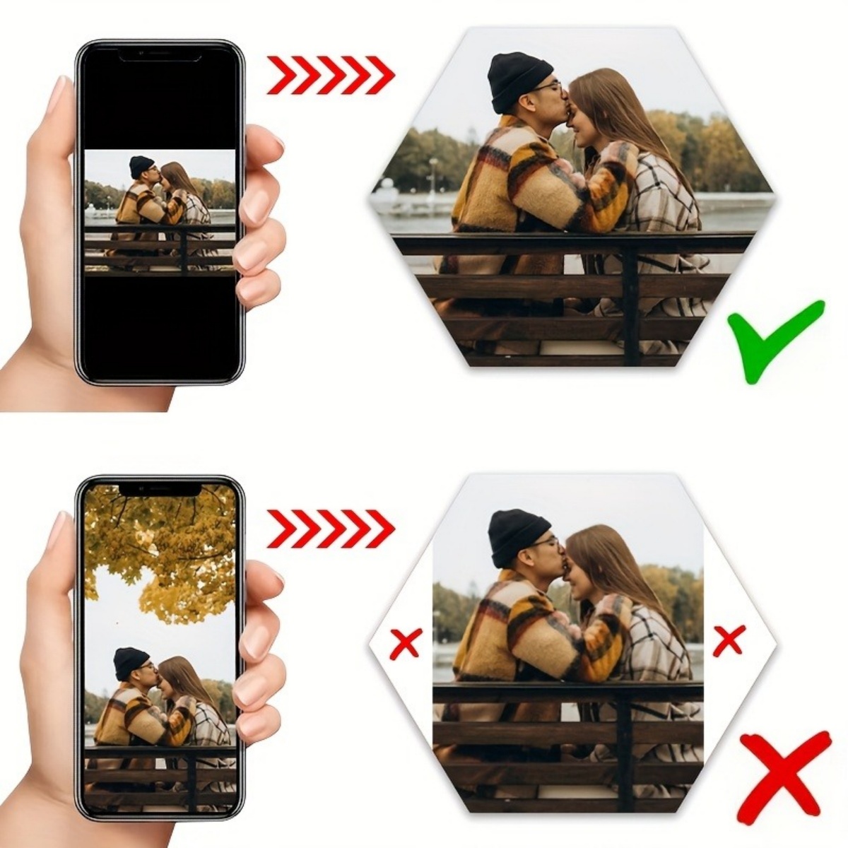 カスタムウォールデコレーション — モダンな六角形の写真プリ - Home Decor Inspo のレビューと価格