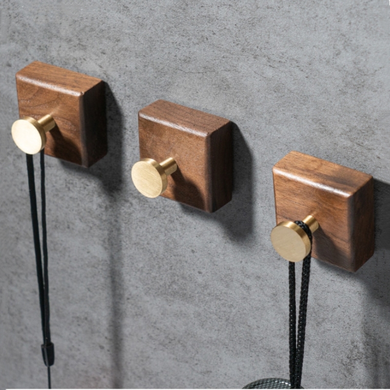 2/1 個クルミ材真鍮フック壁掛けドアキーホルダーハンガー浴 - Home Decor Ikea のレビューと価格