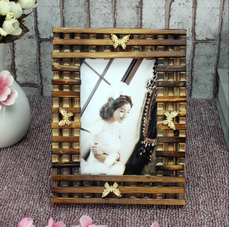 家の装飾用の竹製額縁、非常にクラシックな写真プリント、YBP - Bamboo Photo Frame のレビューと価格