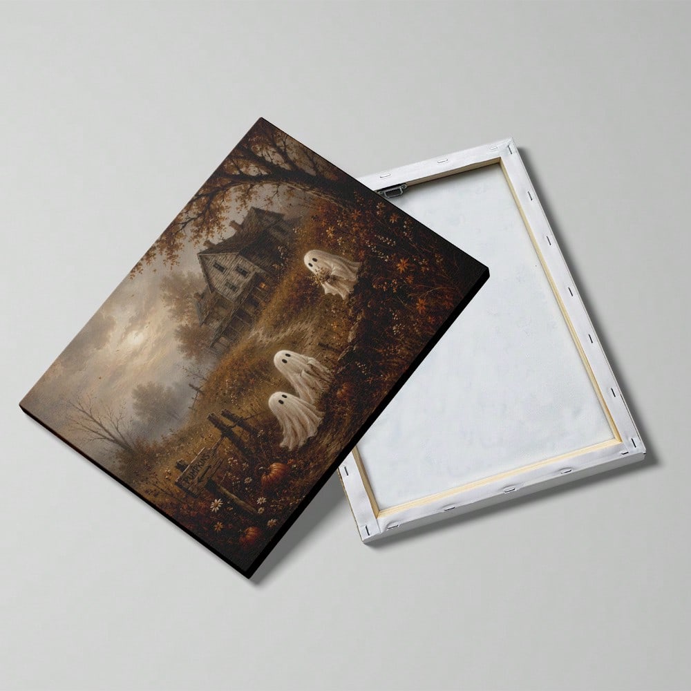 フレーム付きハロウィンキャンバスウォールアート ヴィンテージ - Home Decor Mirror のレビューと価格