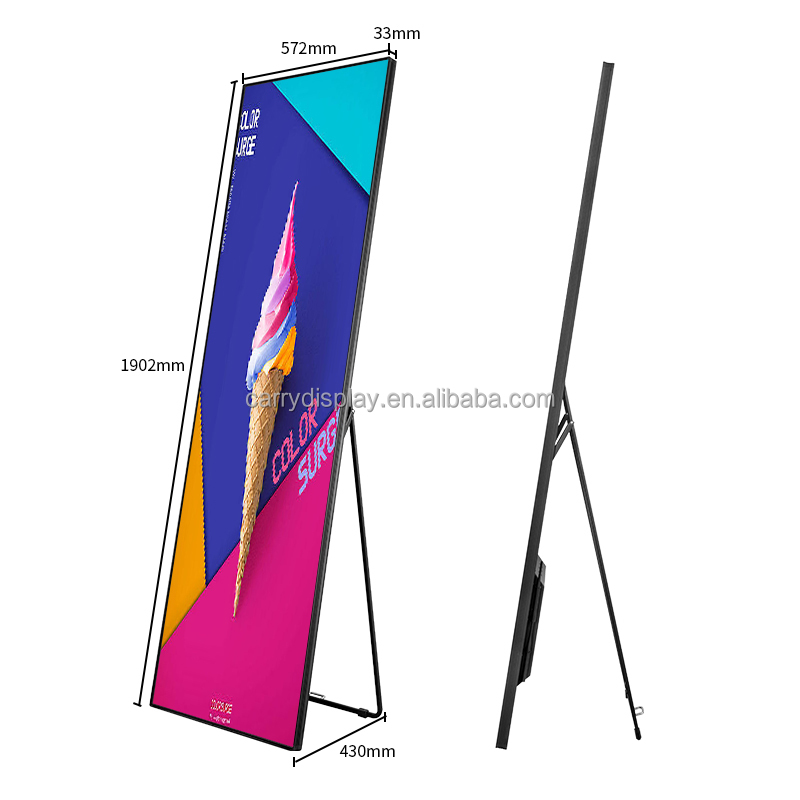 WiFi 4G制御 P2.5 屋内フロアスタンド型LEDミラ - Home Decor Mirror のレビューと価格